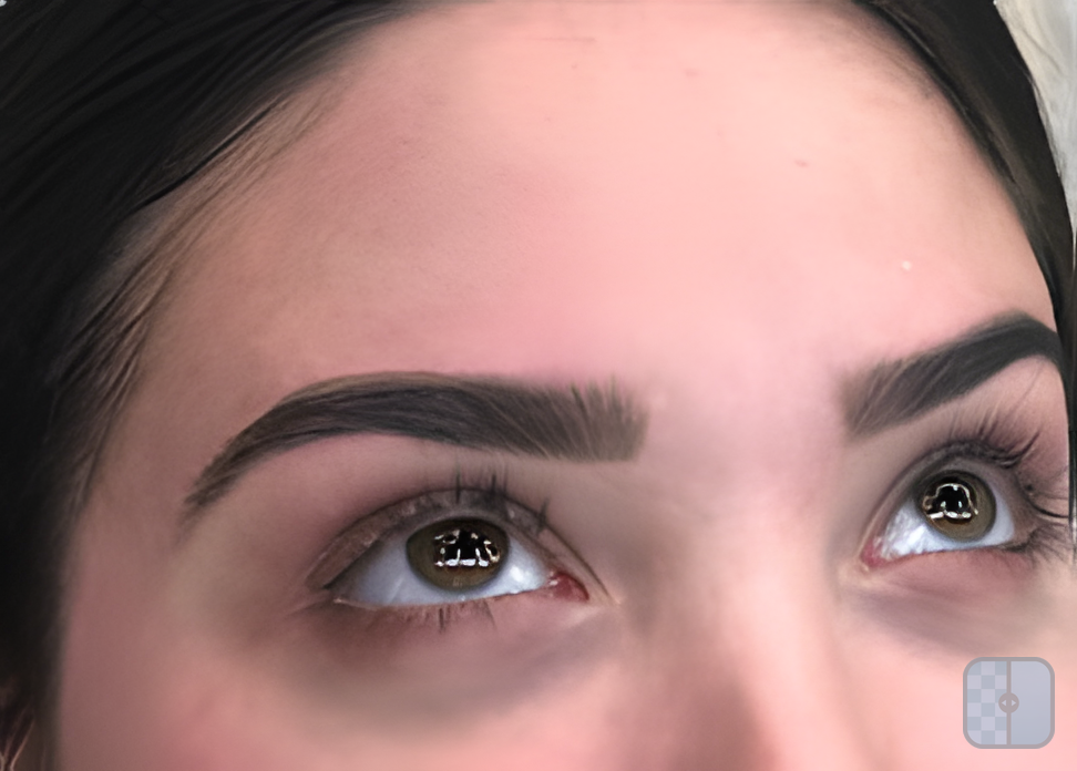 Perfectly shaped brows — threading result
