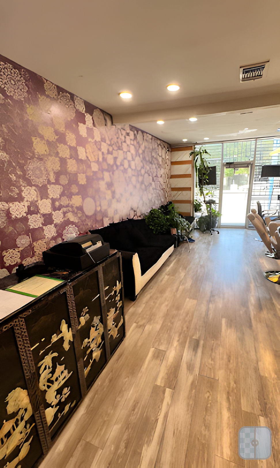 Relaxing waiting area — Queen Eyebrows